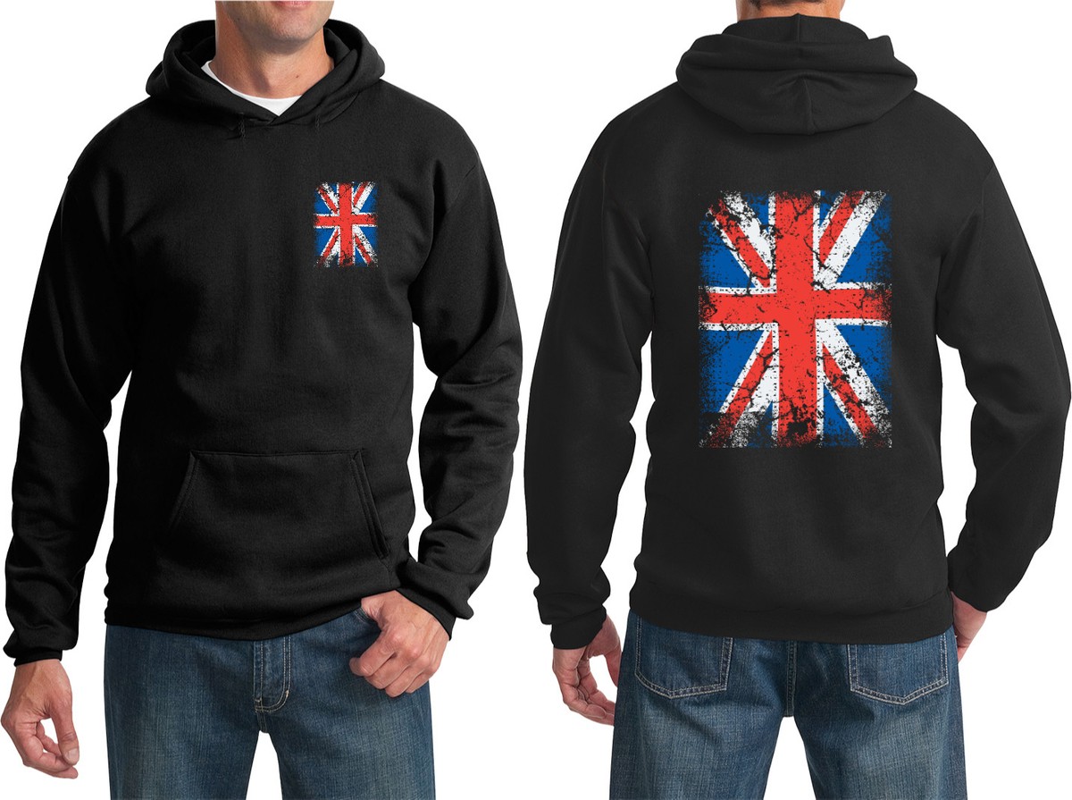 Buy Cool Shirts Union Jack Hoodie Front and Back | eBay