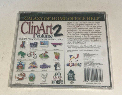 Vintage ClipArt Volume 2 -25,000+ Images PC CD ROM Windows 95/98