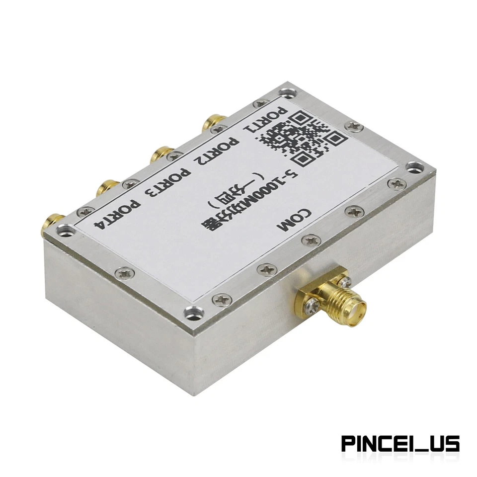 5-1000MHz 50Ω 0.3dB 4 Way One-to-Four RF Power Divider Combiner - Image 3 of 4