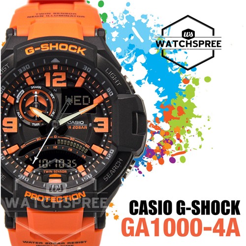 Casio G-Shock Aviation Series Gravity Defier Twin Sensor Watch GA1000-4A - Afbeelding 1 van 3