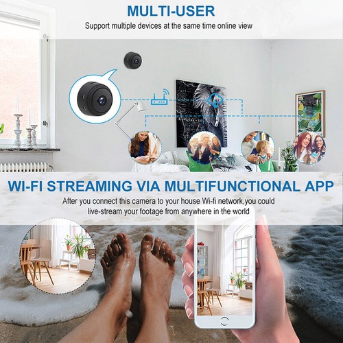 Mini camara ip wifi vigilancia A9 de 1080P para interior. MUY DISCRETA. NOCTURNA - Imagen 3 de 10