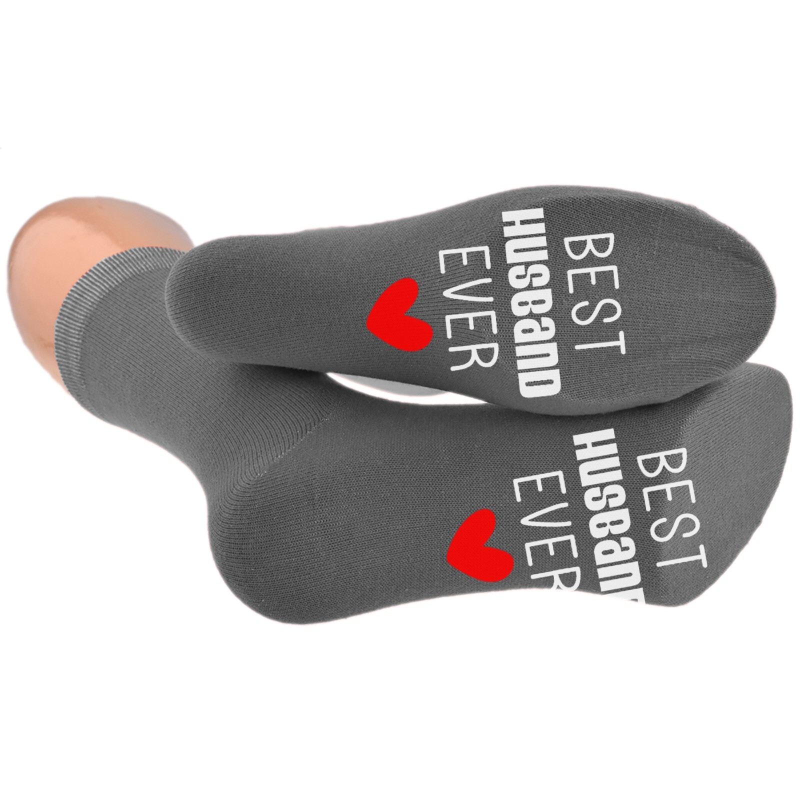 SAOLA Migliori calzini marito di sempre stampa suola grigio cenere UK 5 12