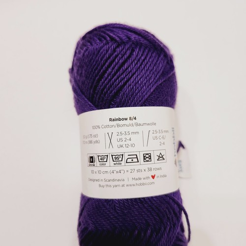 Hobbii Rainbow Yarn 8/4 Quality 100% Cotton PRICE PER SKEIN - YOU CHOOSE - Picture 184 of 329