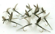 Olive Stripped Quill River Stillwater Trout Fishing Winged Dry Flies Buoyant