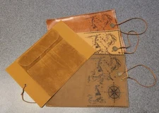 Pencil Case faux Leather Creative Retro Treasure Map Roll Bag Pouch New