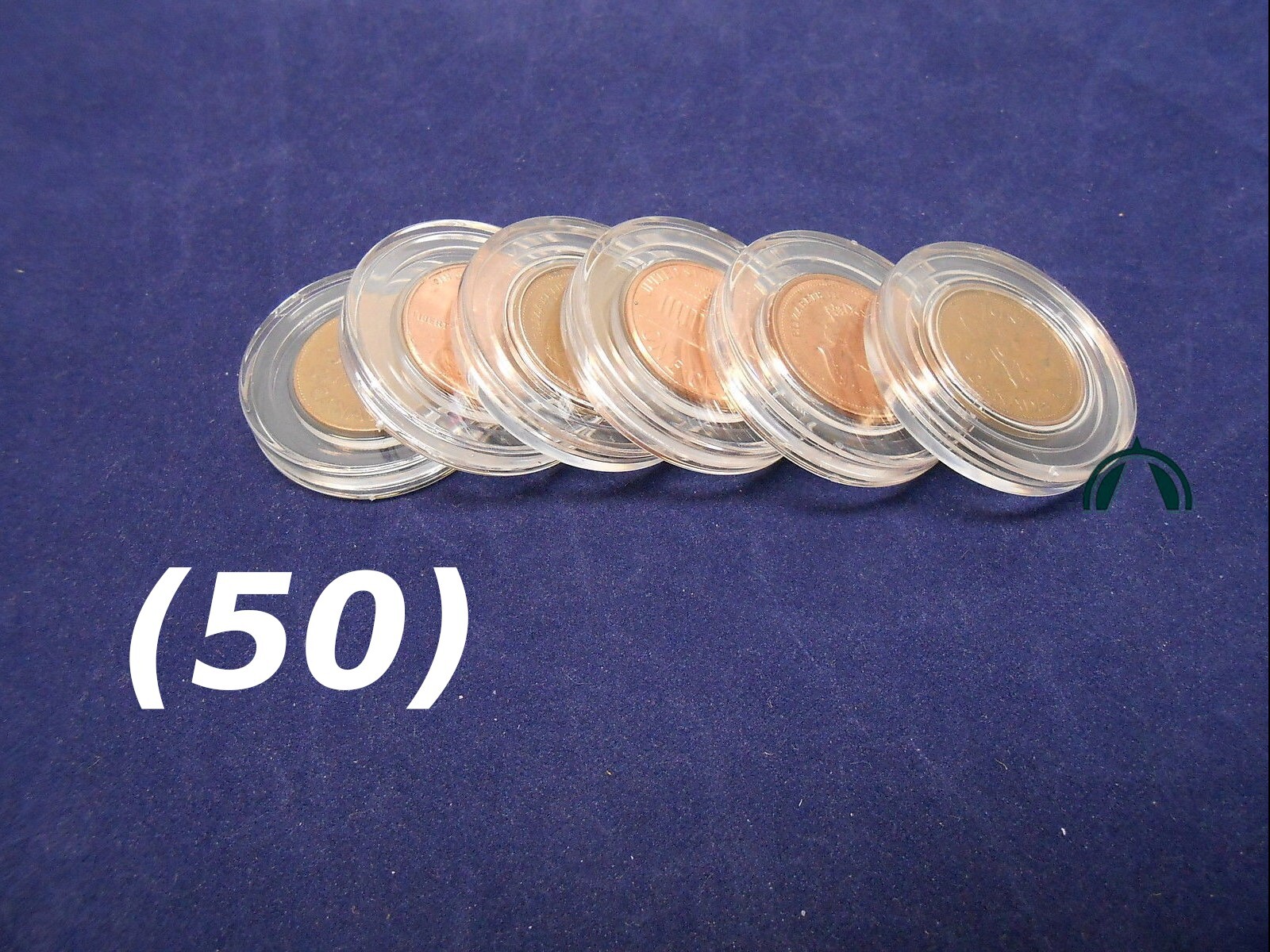 50 Direct Fit Air Tight Coin Capsule Holders for US Penny & Other 19mm Coins eBay
