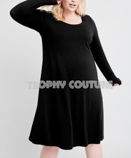 NEW RYLLACE $188 BLACK EVERYWHERE LONG SLEEVE KNIT TUNIC DRESS SZ 2X 18/20