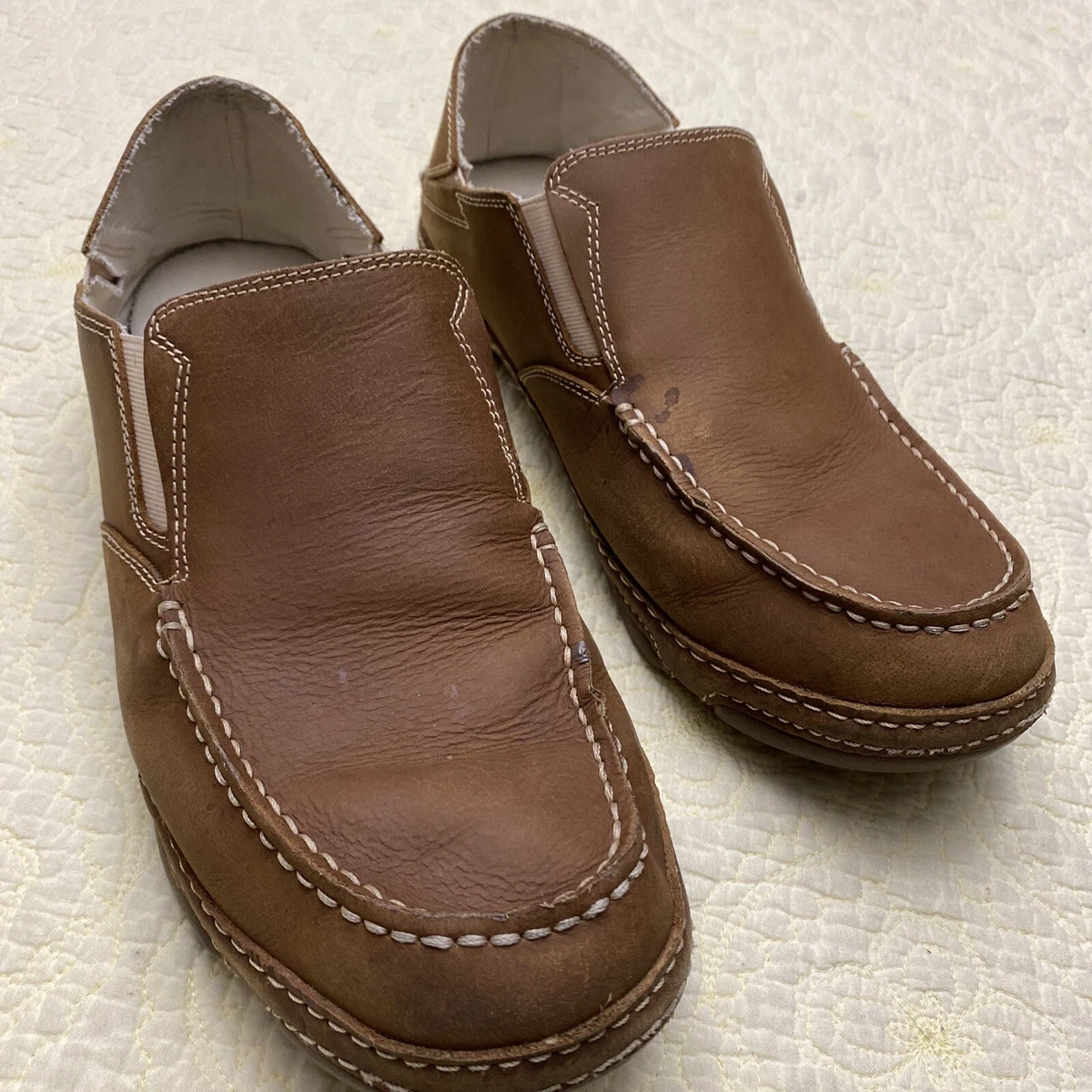 Tony Lama Mens Canvas Suede Loafers Nudo Tan TLC112 Brown Moc Toe Shoes Size 13 Tony Lama Men main image 3