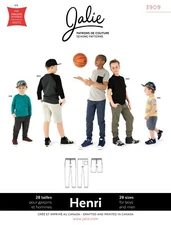 Jalie Henri Joggers Pants & Shorts Sewing Pattern 3909 Men's XS-XXL & Boys 2-13