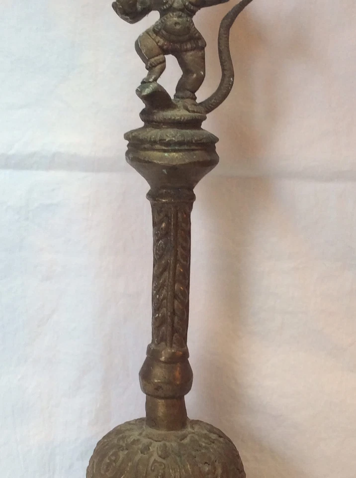 Antiguo hindú Krishna Balakrishna bronce (?) Campana de templo Foto 3 de 4