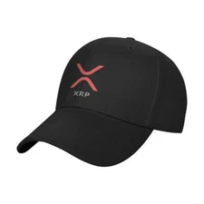 Men Women Classic Ripple XRP Ripple Red Baseball Cap Bitcoin Dad Hat