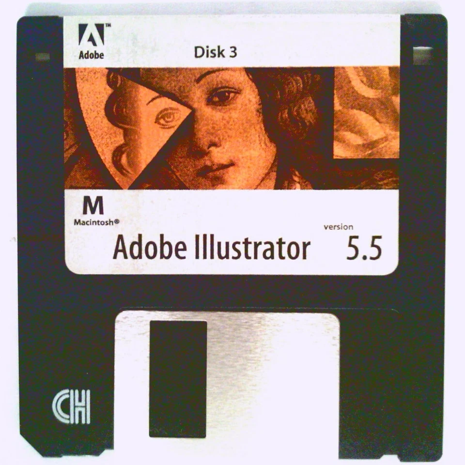 ✅ Disquetes Adobe Illustrator~5.5~Macintosh~1994~3.5" Foto 4 de 4