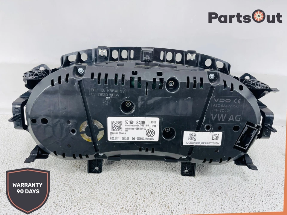 VOLKSWAGEN GOLF ALLTRACK 2018-2019 TABLERO CUADRO DE INSTRUMENTOS MEDIDOR VELOCÍMETRO OEM Foto 4 de 4