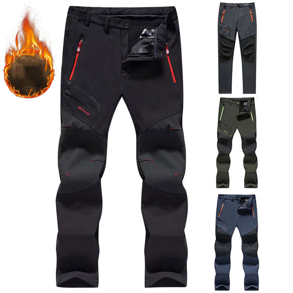 Hombre Impermeable Cargo Pantalones de Senderismo Lluvia Pesca Aire Libre "