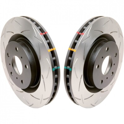 DBA 4000 T3 Series Rear Rotors (Slotted, Pair) for 2008-2017 STi    42656S-10