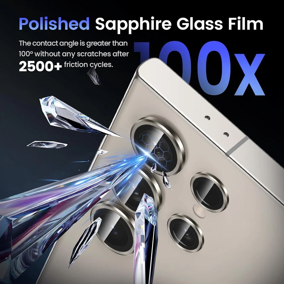 For Samsung Galaxy S24 Ultra S24 Plus Metal Rings Camera Lens Protector Cover - Image 3 of 4