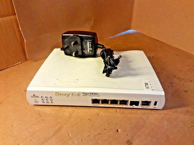 Draytek 2830n ADSL2+ Wireless Security Firewall Router + Netzteil, OHNE ANTTENA