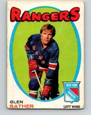 (HCW) V9684--1971-72 O-Pee-Chee #221 Glen Sather  New York Rangers 