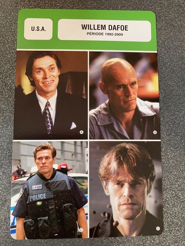 CARTE FICHE CINEMA WILLEM DAFOE 1992 - 2009