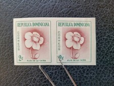 Dominican Republic #489 Variety, 1957 2c "Flower" MNH Imperf Pr., Scott Unlisted