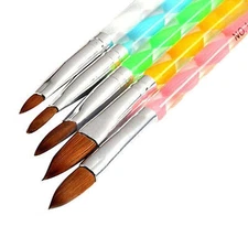 5Pcs New Acrylic 3D Painting Drawing UV Gel DIY Brush Pen Tool Nail Art Set