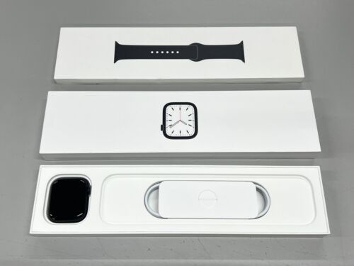 Apple Watch Series 7 45mm Aluminum Case with Sport Band - Midnight GPS