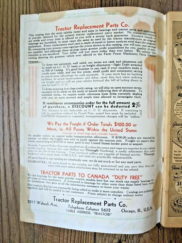 1939 Bearings Parts Equipment Catalog Tractor Replacements Parts Co. Chicago - Picture 2 of 6