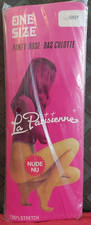 Vintage Pantyhose La Parisienne All Sheer Color Grey One Size BALLS1