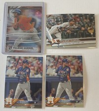 Yulieski Gurriel 4 Card Lot 2017 Topps Chrome Rookie Card, Etc Houston Astros. rookie card picture