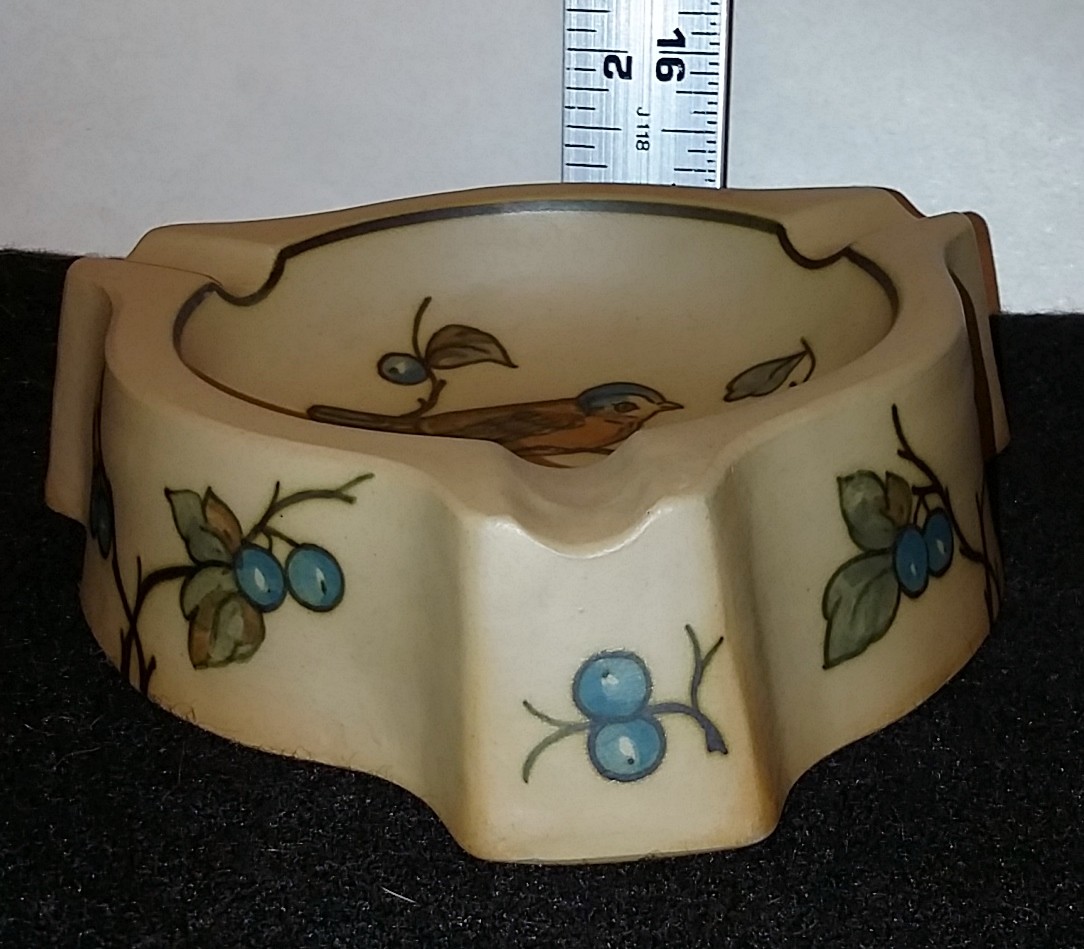 L. HJORTH BORNHOLM DENMARK POTTERY Bird on Branch Ashtray MARKED eBay