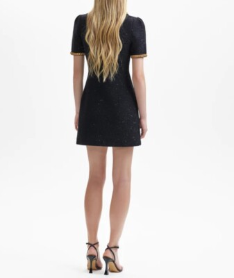 Women's SP Black Sequin Knit Mini Dress Short Sleeve A-line Dress for Ladies | eBay Women's SP Black Sequin Knit Mini Dress Short Sleeve A-line Dress for Ladies | eBay