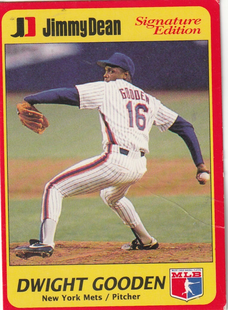 free shipping-good-1991 Jimmy Dean Signature Edition Dwight Gooden #25 METS
