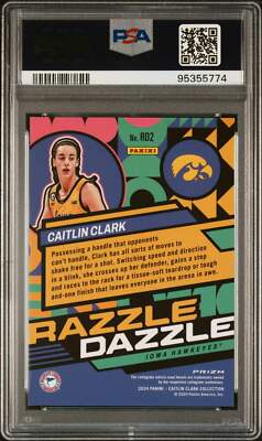 Graded 2024 Panini Caitlin Clark #RD2 Razzle Dazzle RC Basketball