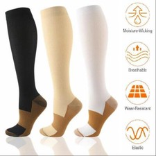 Wide Calf Compression Socks for Women  Men Large Size Circulation 20-30 mmHg US