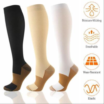 Wide Calf Compression Socks for Women & Men Large Size Circulation 20-30 mmHg US