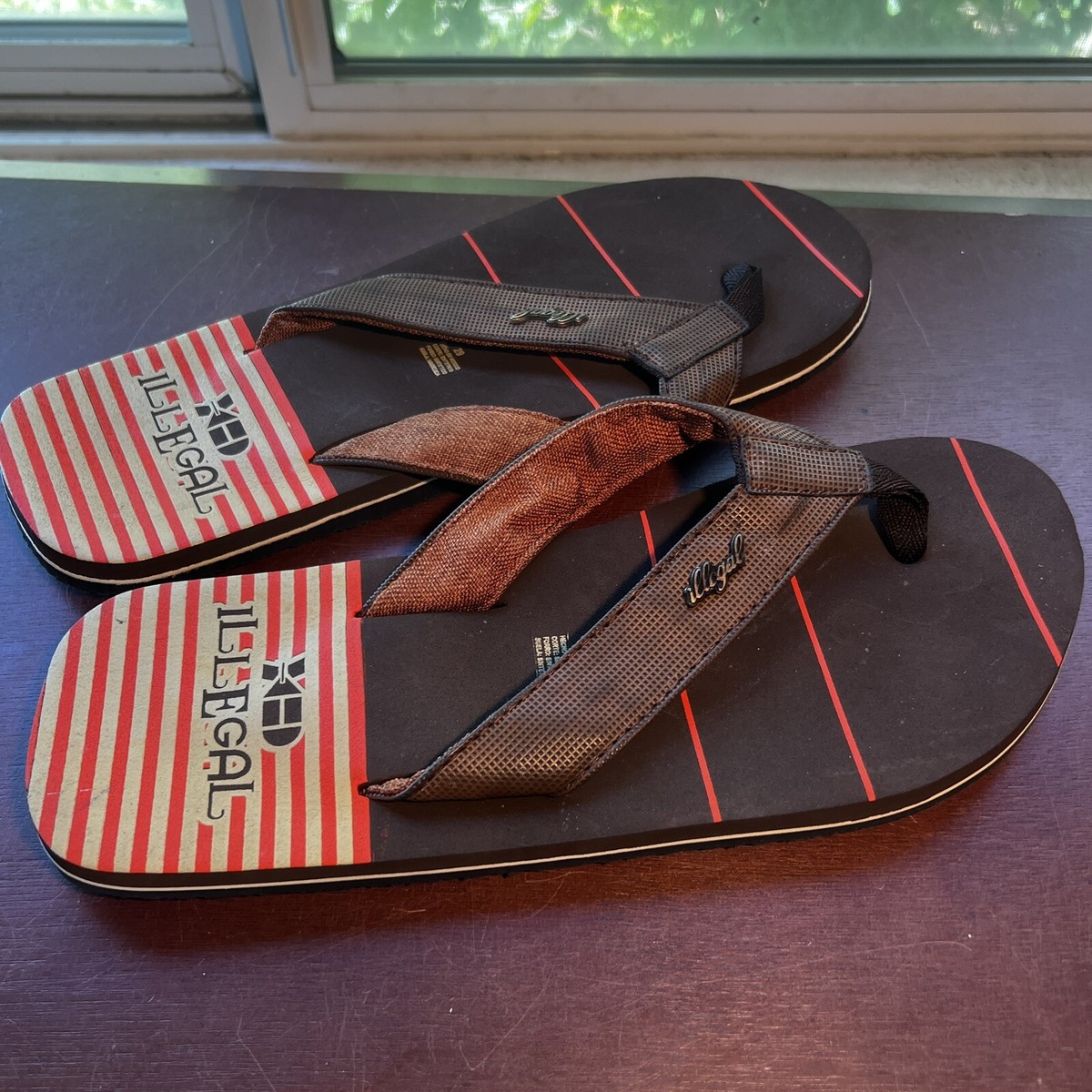シューズ・サンダルその他 Unisex Flip-Flops BRASIL LOGO Dark Brown Men's Brazil Logo Flip Flops Dark Brown/White | Havaianas