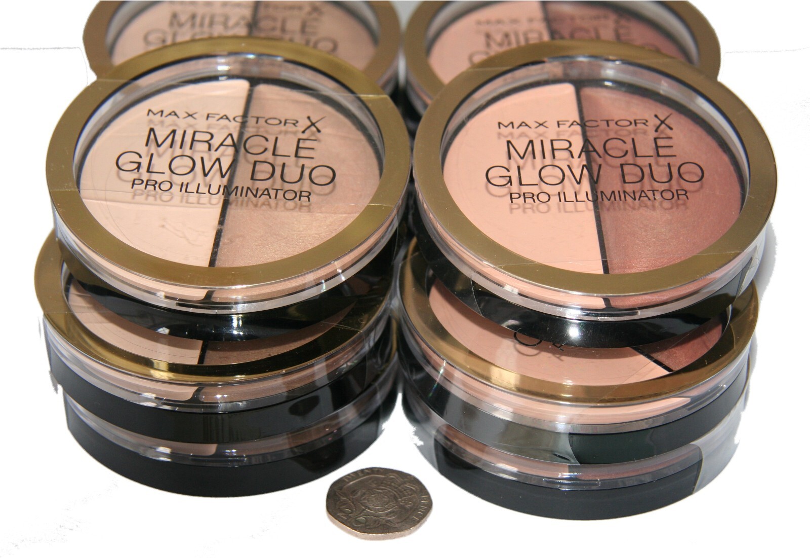 12 x Max Factor Miracle Glow Duo Pro Illuminator | Shades 10 Light & 20 Medium