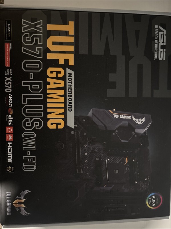 ASUS AMD Socket AM4 TUF Gaming X570-Plus ATX Motherboard Wi-Fi, RGB, PCIe 4.0