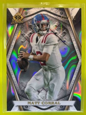 2021 Bowman U Matt Corral Invicta Lava /150 Ole Miss Rebels #BI-4 RC
