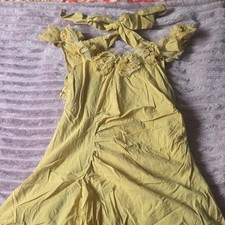 KHJ Damen Tunika-Kleid Midi gelb Gr. S 100% B...
