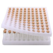 100 Small Glass Bottles with Cork Stoppers,15ml Glass Vials Tiny Jars for Wed...