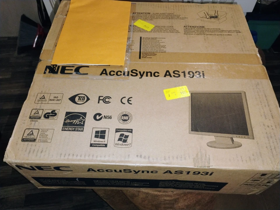 NEC AS193i AccuSync 19" Value LED Backlit IPS LCD Desktop Monitor - Image 4 of 4