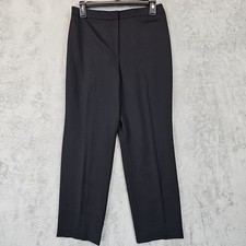 Vintage 90s Talbots Wool Dress Pants Womens 6 Black Straight Leg Lined Stretch