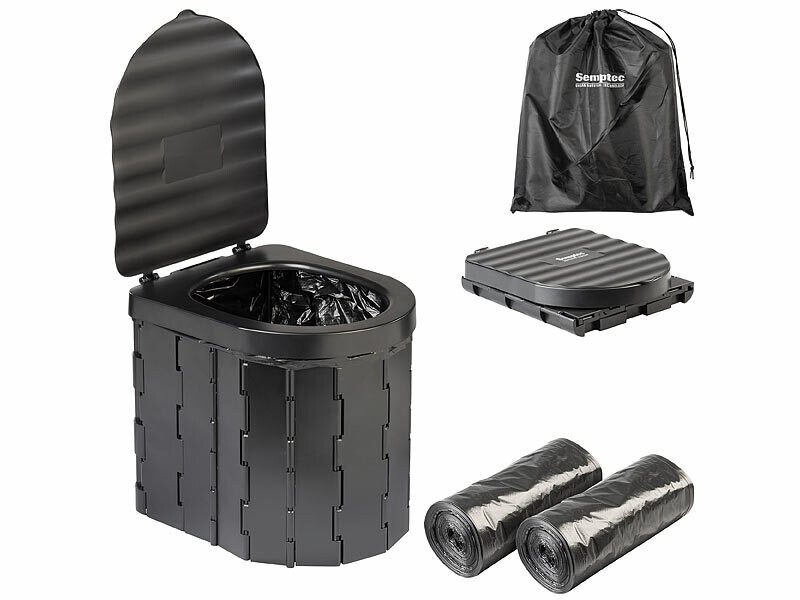 Toilettes de camping pliables de haute qualité CT-100 Semptec avec assise stable
