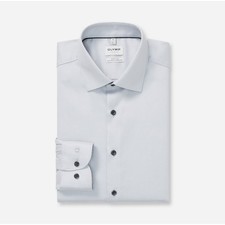 Olympus level five body fit men's business shirt gray 201184 63