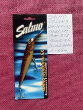 SALMO/POLAND=VINTAGE= WHITEFISH 13SXGS= 13cm= 27g= SINKING= DIVING DEPTH: 4-7,5m