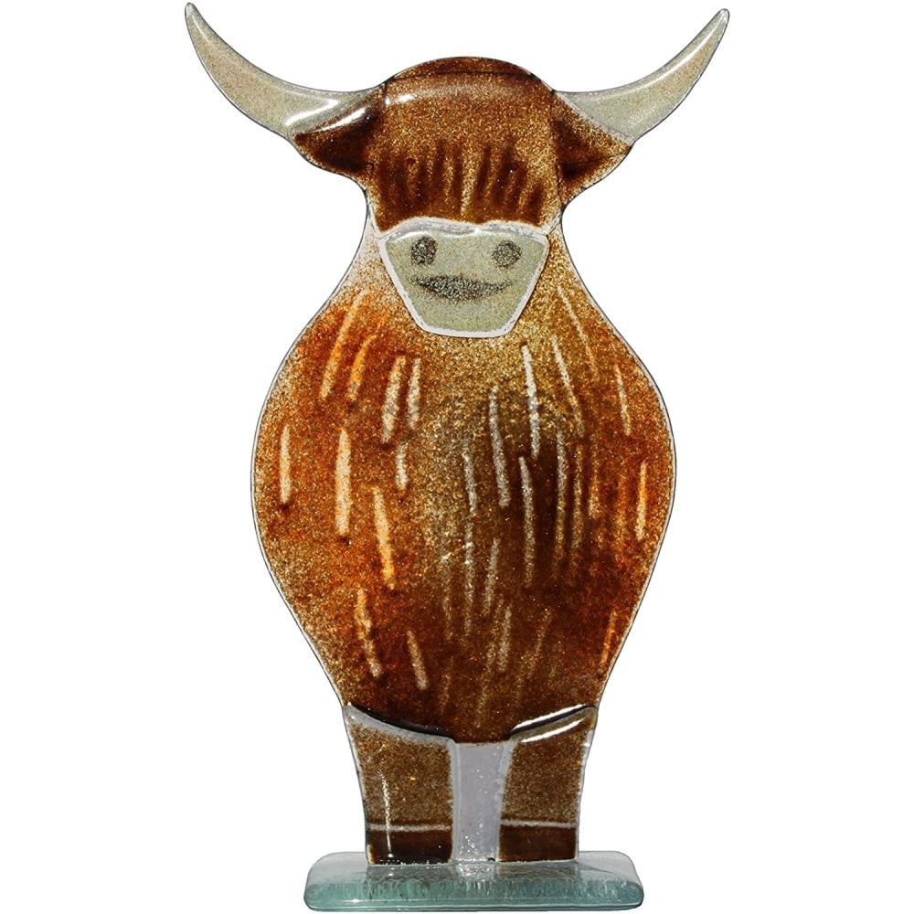 D & J Glassware Archie Highland Cow Ornament