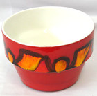 Vintage Poole Pottery Delphis Red Orange Plant Pot Planter 1970s Mar