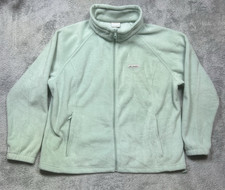 Columbia Benton Springs Jacket Womens 3X Mint Green Fleece Full Zip Outdoor Hike