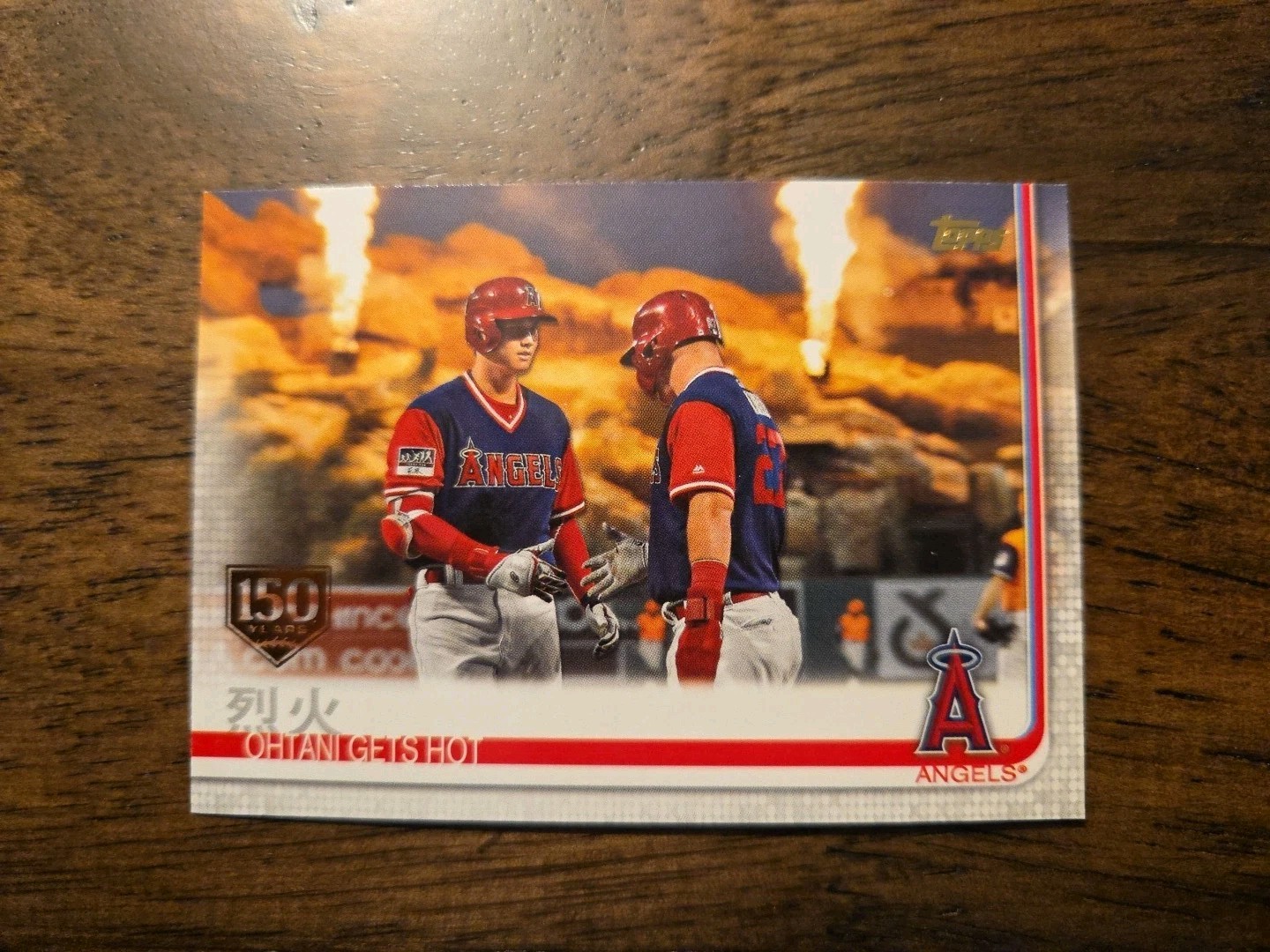 2019 Topps Ohtani Gets Hot #367 150th Anniversary Gold Seal